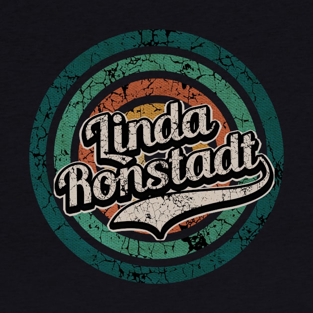 Linda Ronstadt // Retro Circle Crack Vintage by People Mask